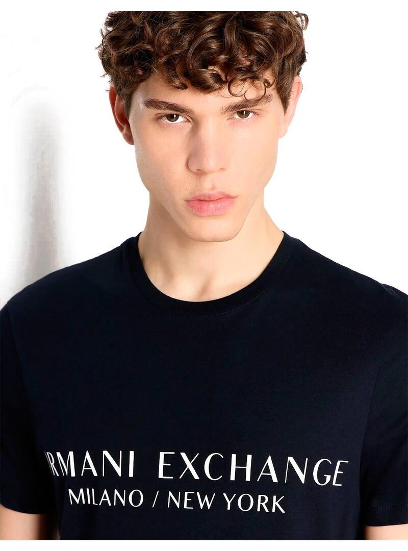 Camiseta Armani Exchange Logo Marino