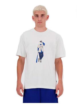 Camiseta New Balance Athletics Baseball MT41577 Blanca
