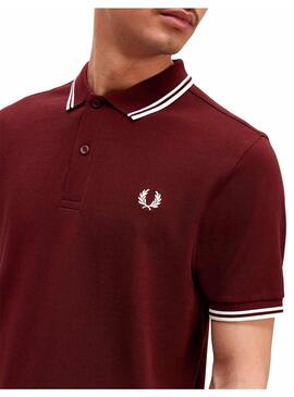 Polo Fred Perry M3600 Franjas Granate