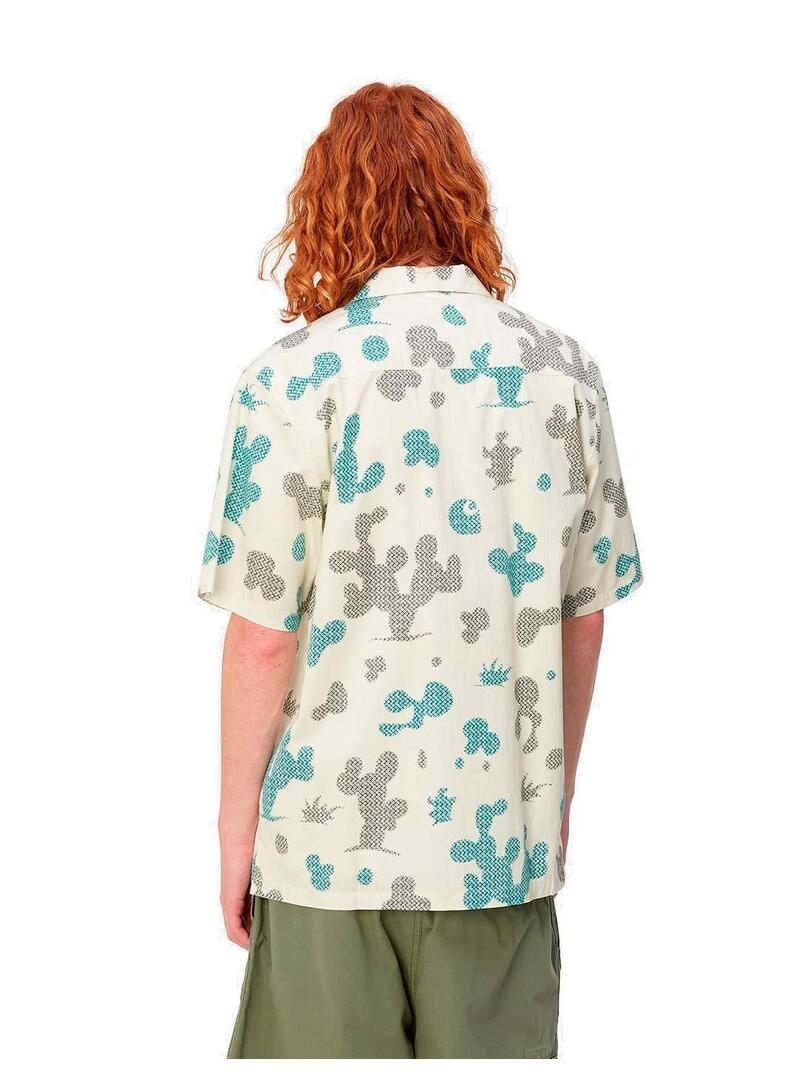 Camisa Carhartt S/S Opus Shirt Beige Verde