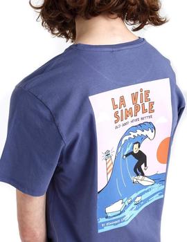 Camiseta Edmmond Studios La Vie Simple Wave Azul
