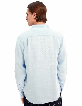 Camisa Scotch - Soda Garment Dyed Linen Azul
