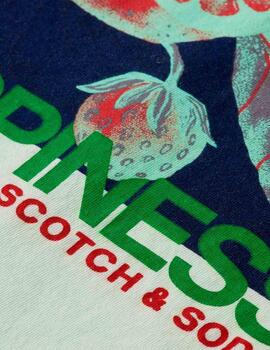 Camiseta Scotch Soda Motivo Gráfico Verde