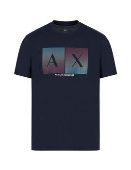 Camiseta Armani Exchange Gráfico Azul Marino