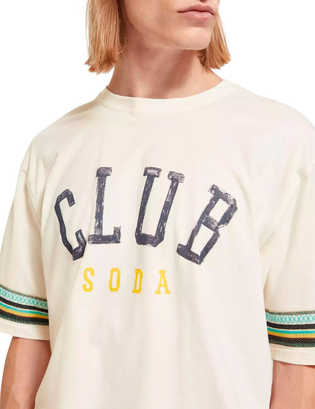 Camiseta Scotch Soda Club Soda Blanco Vintage