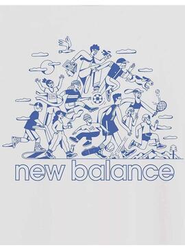 Camiseta New Balance Mótivo Gráfico MT33566 Blanca