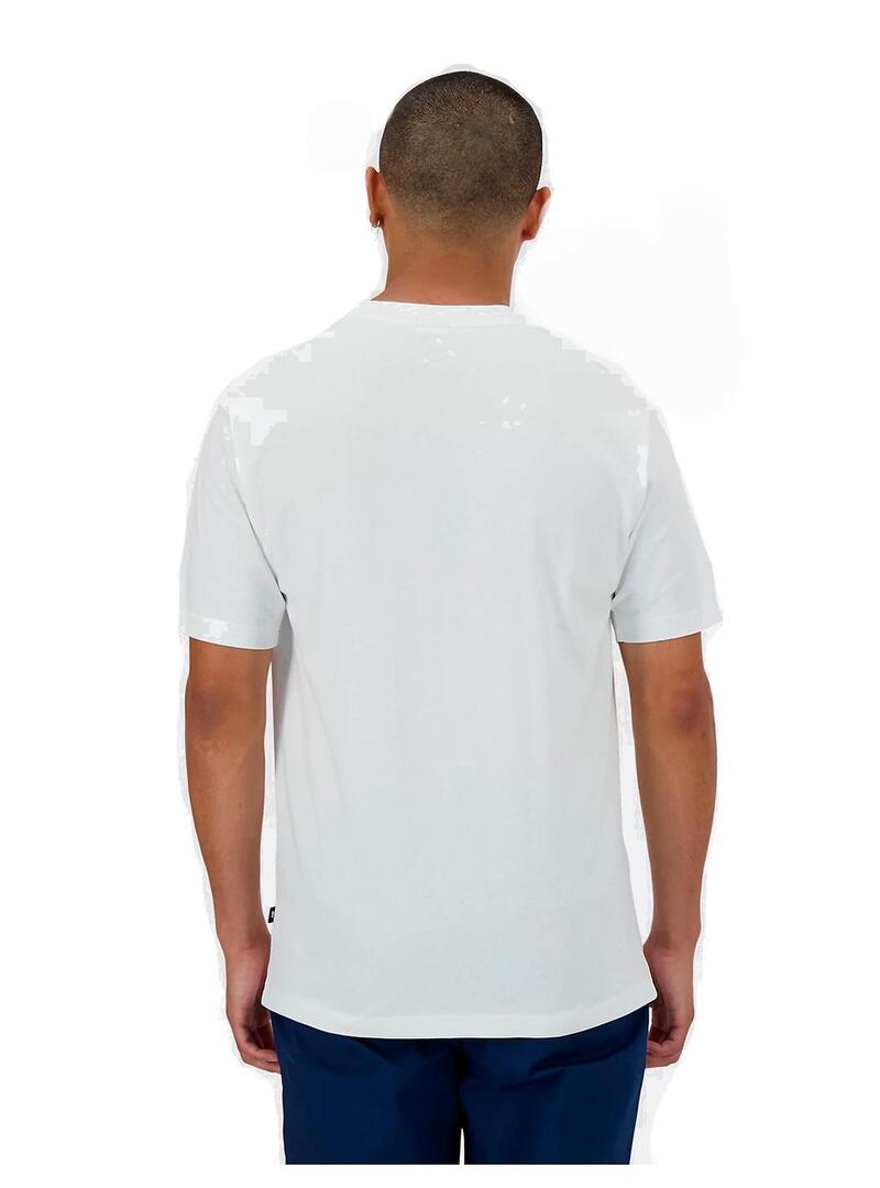 Camiseta New Balance MOtivo Gráfico MT41548 Blanca