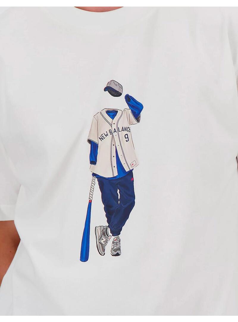 Camiseta New Balance Athletics Baseball MT41577 Blanca