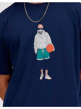 Camiseta New Balance Athletics Basketball MT41578 Marino