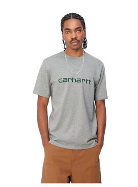 Camiseta Carhartt S/S Script Gris