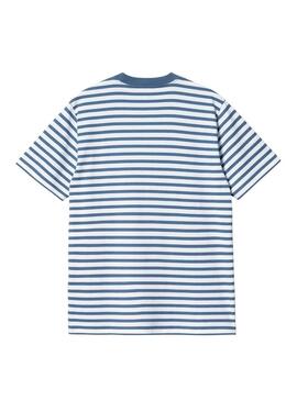 Camiseta Carhartt S/S Seidler Pocket Rayas Azul