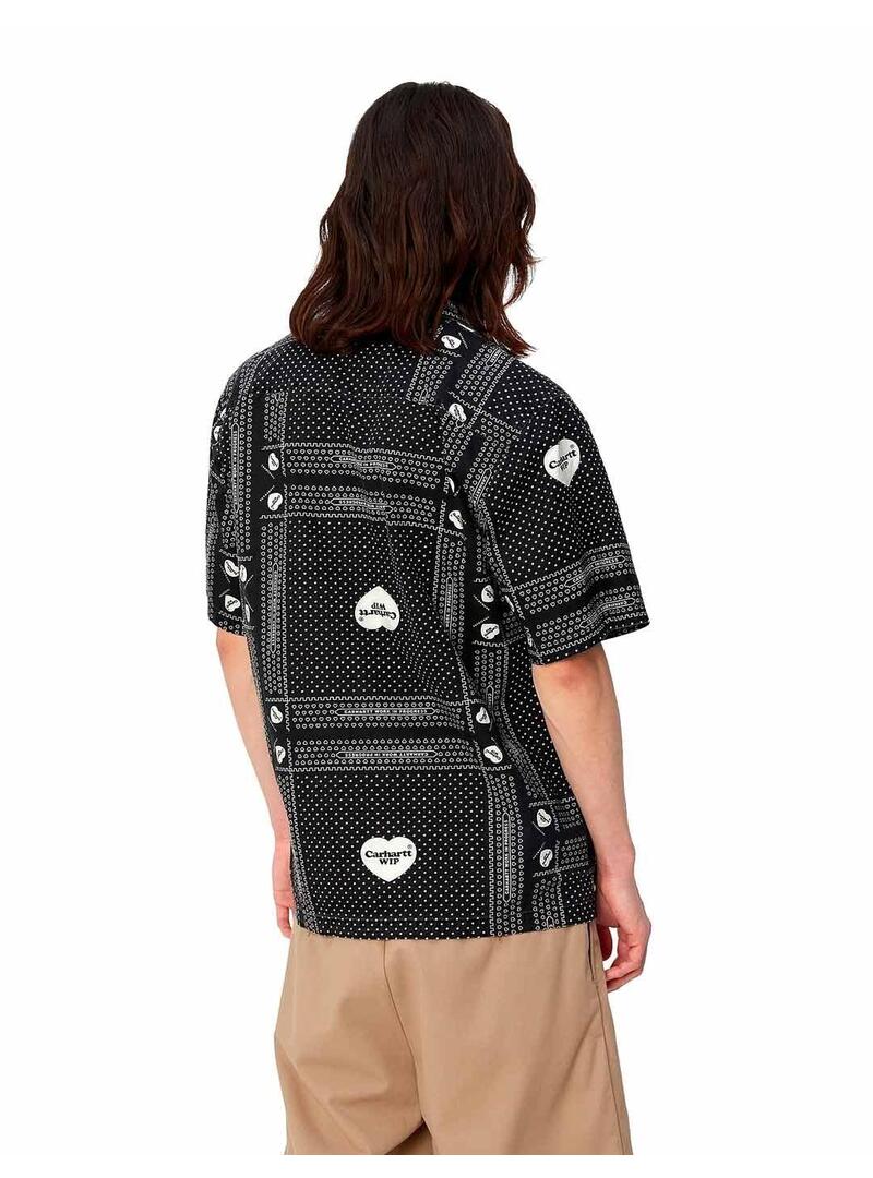 Camisa Carhartt S/S Heart Bandana Shirt Negra