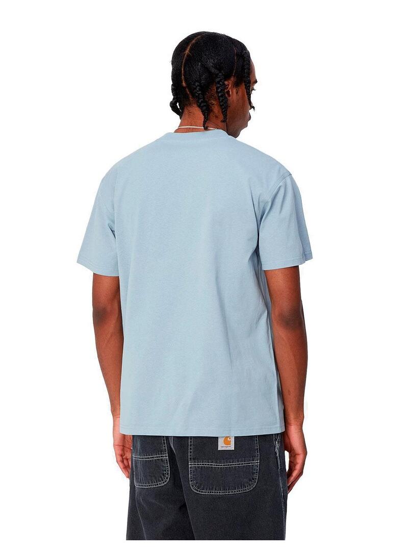 Camiseta Carhartt S/S American Script Azul