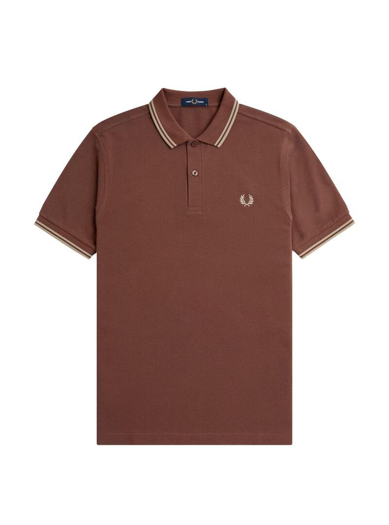 Polo Fred Perry M3600 Franjas Marrón