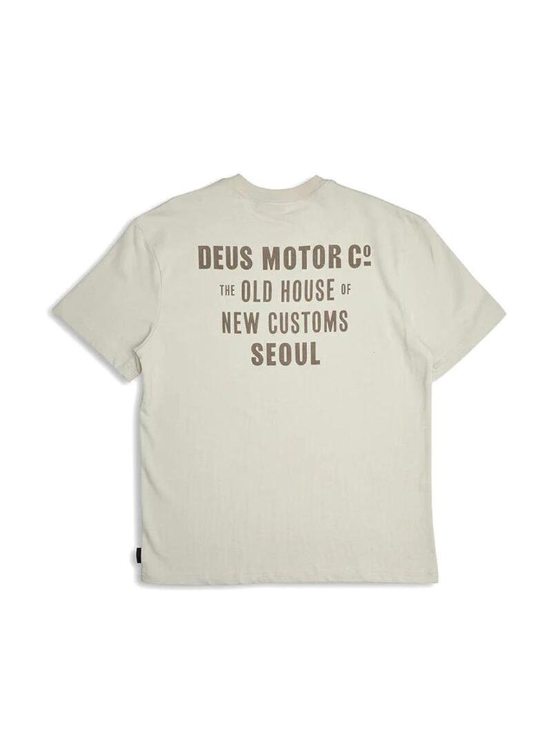 Camiseta Deus Ex Machina Old Customs Tee Blanco Vintage
