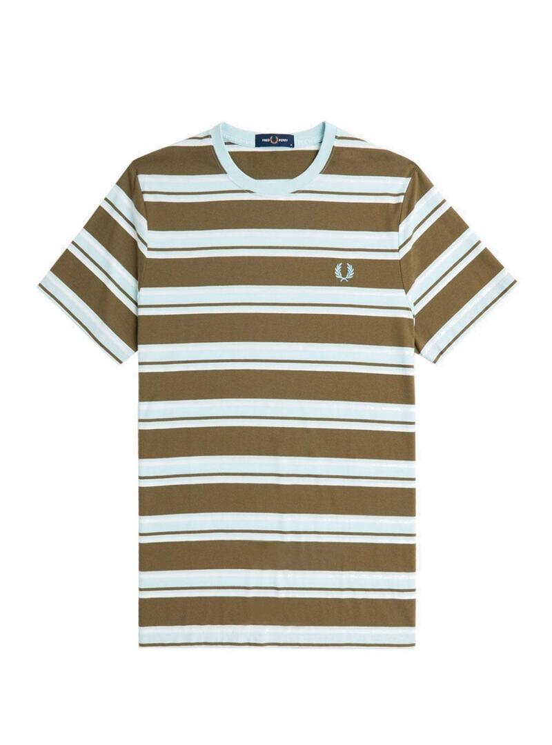 Camiseta Fred Perry Rayas Verde