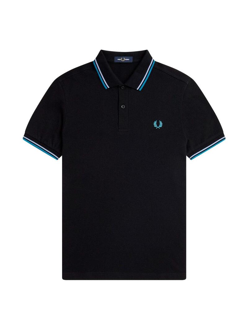 Polo Fred Perry M3600 Franjas Negro