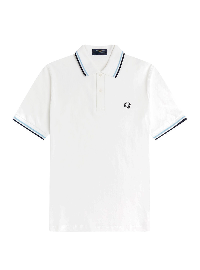 Polo Fred Perry M12 Franjas Blanco