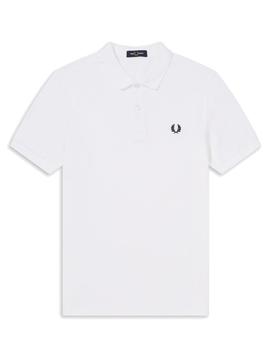 Polo Fred Perry M6000 Liso Blanco