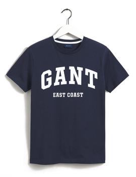 Camiseta Gant Logo Azul Marino