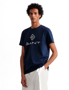 Camiseta Gant Lock Up Azul Marino
