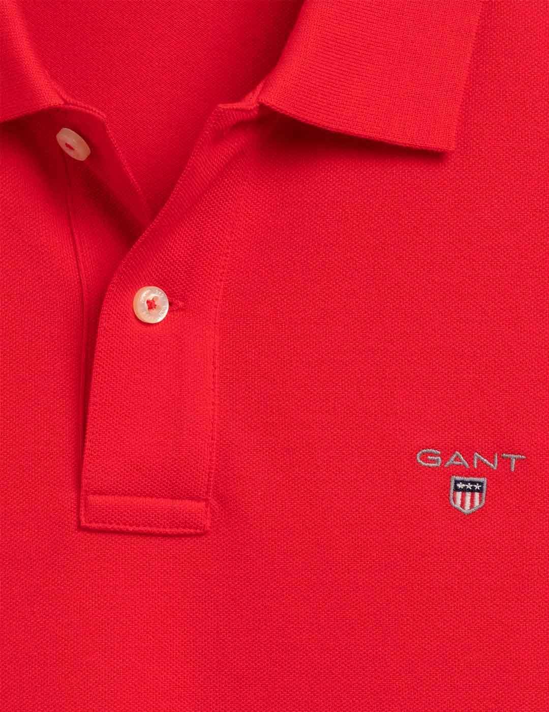 Polo Gant Original Piqué Rojo