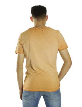 Camiseta Bob Serigrafía Surfistas Naranja Lavado