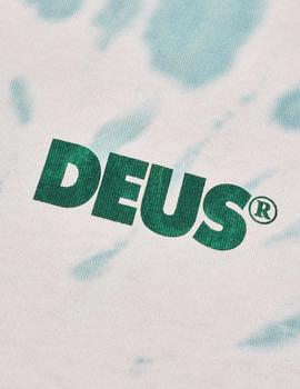 Camiseta Deus Ex Machina Oversize Flat Footed Tie Rosa Verde