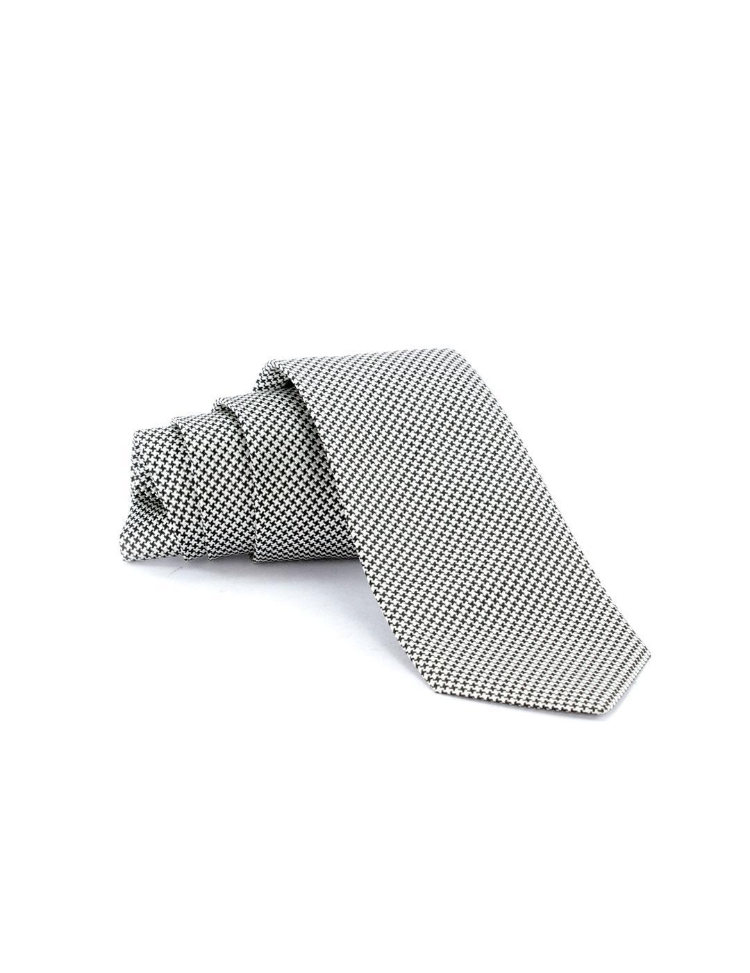 Corbata Seda Valoria Microdibujo Marrón