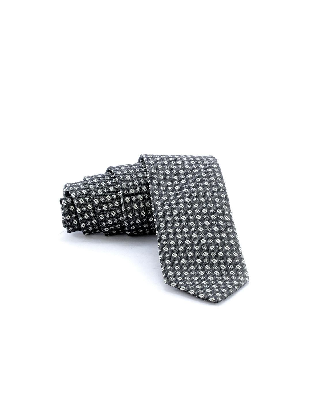Corbata Seda Florentino Dibujo Gris