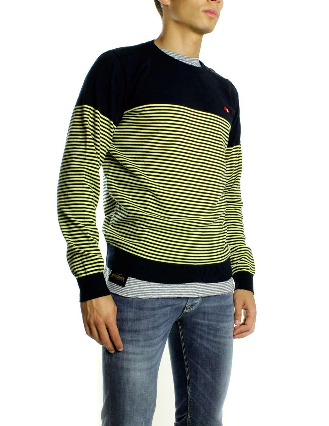 Jersey AltonaDock Rayas Azul y Amarillo