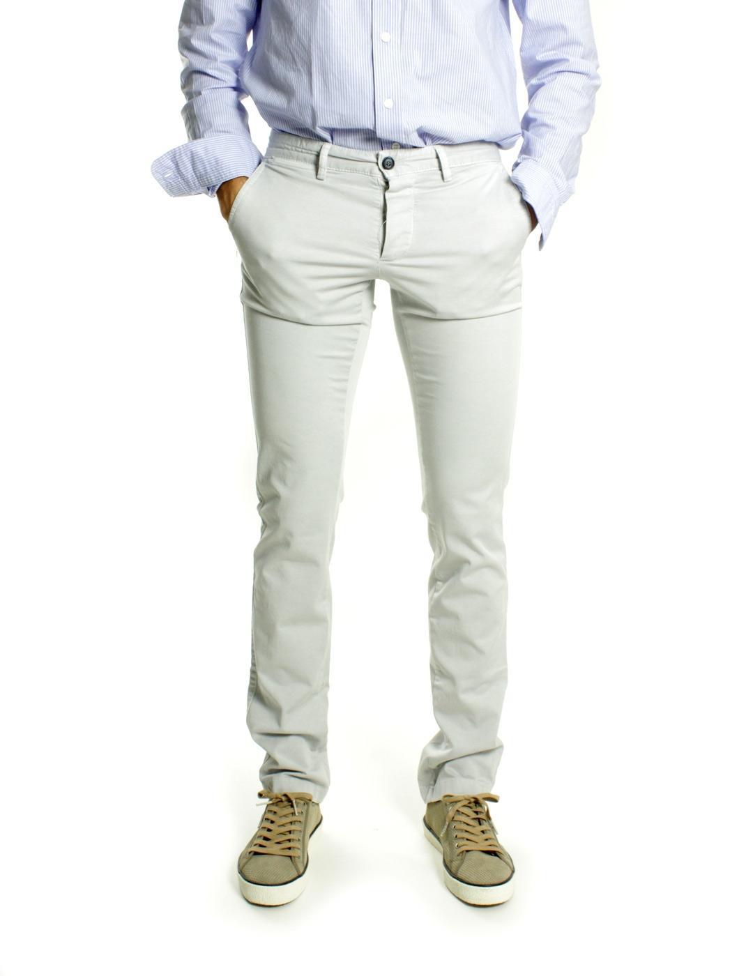 Pantalón Patch Chino Gris Claro