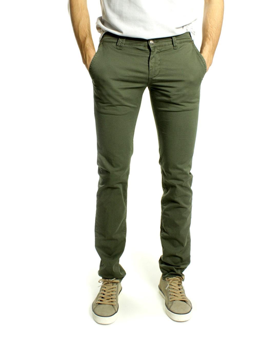 Fifty Four  Gosse Superslim Pantalón Chino Hombre Verde K