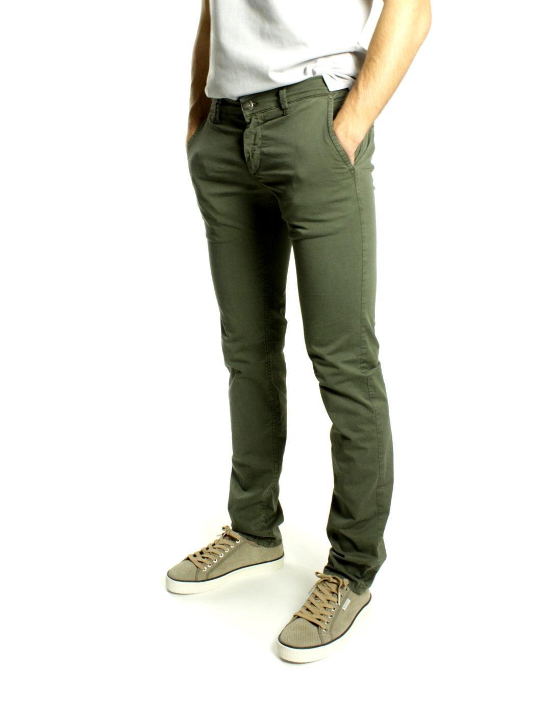 Fifty Four  Gosse Superslim Pantalón Chino Hombre Verde K