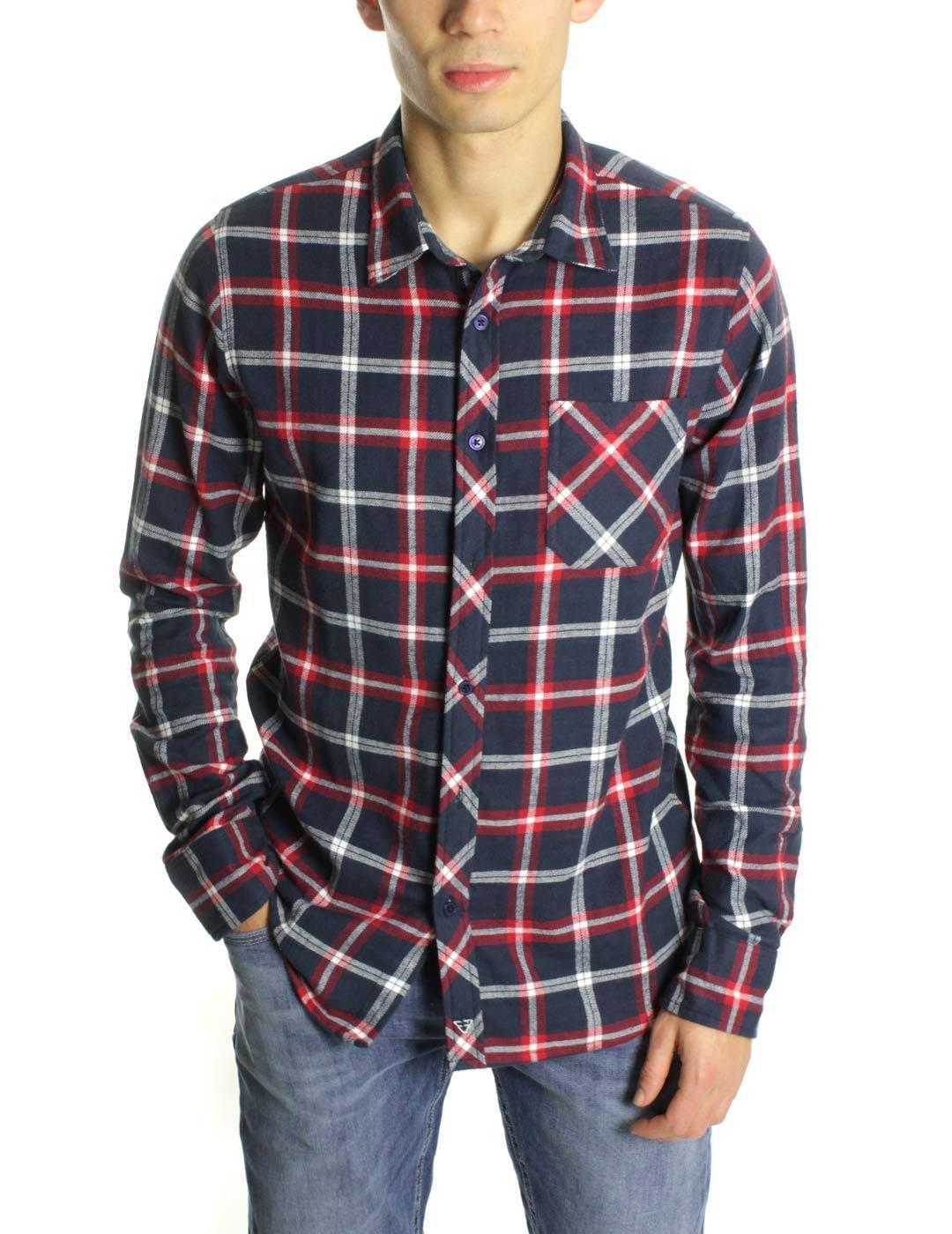 Camisa Fifty Four Cuadros Azules Rojos