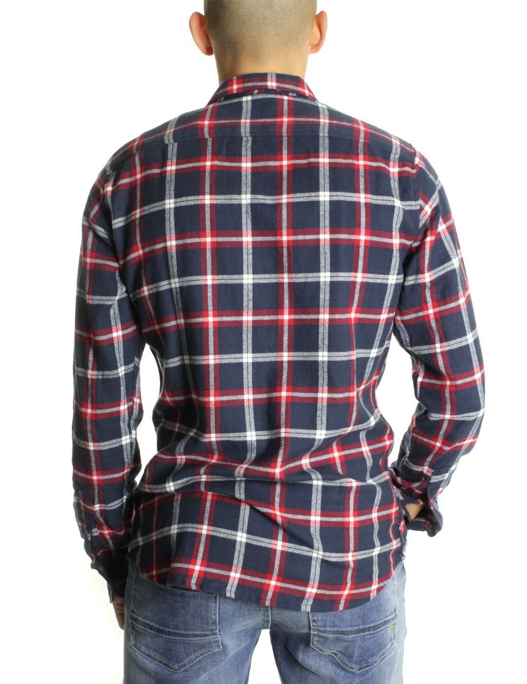 Camisa Fifty Four Cuadros Azules Rojos