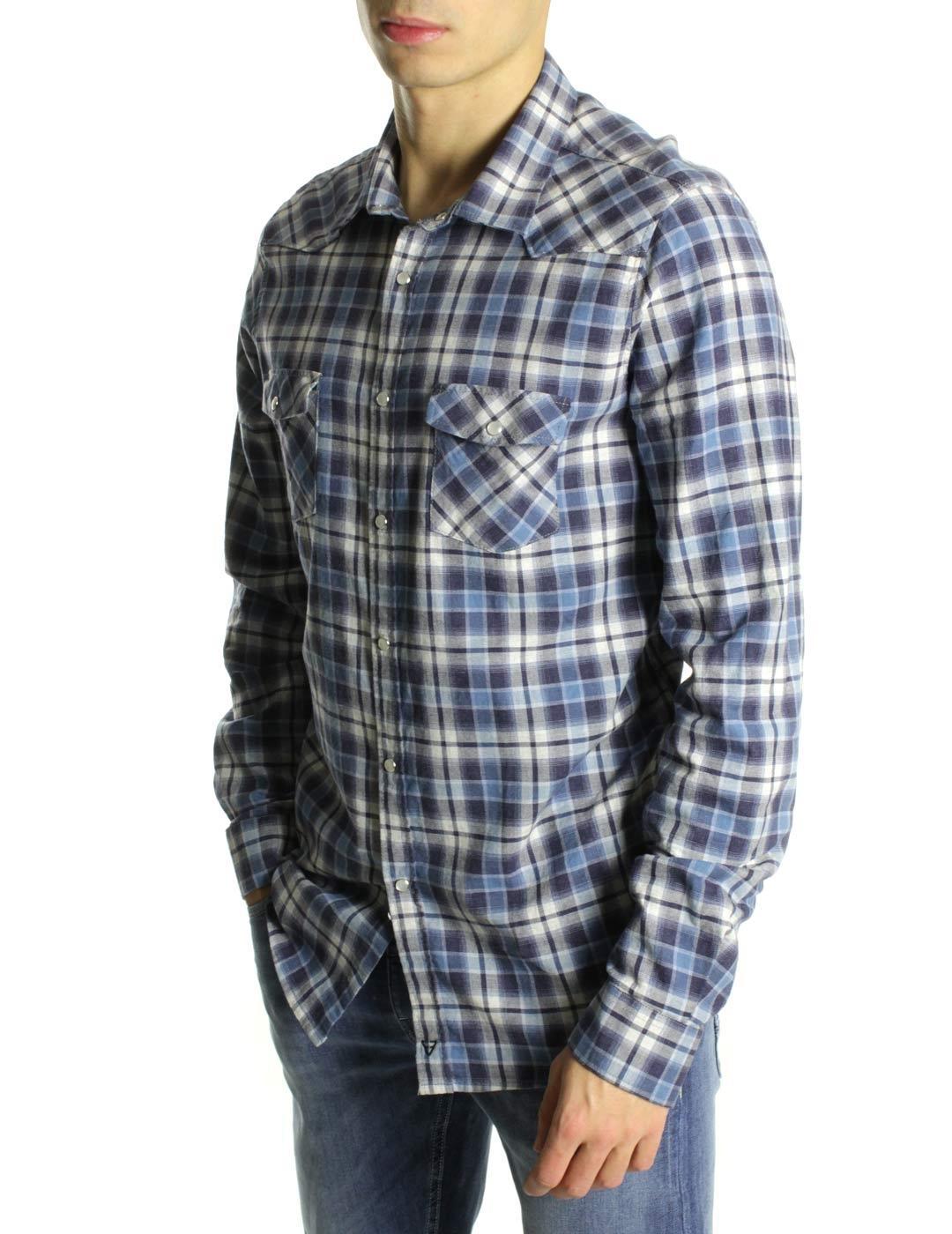Fifty Four Camisa Hombre Cuadros Grandes Azules