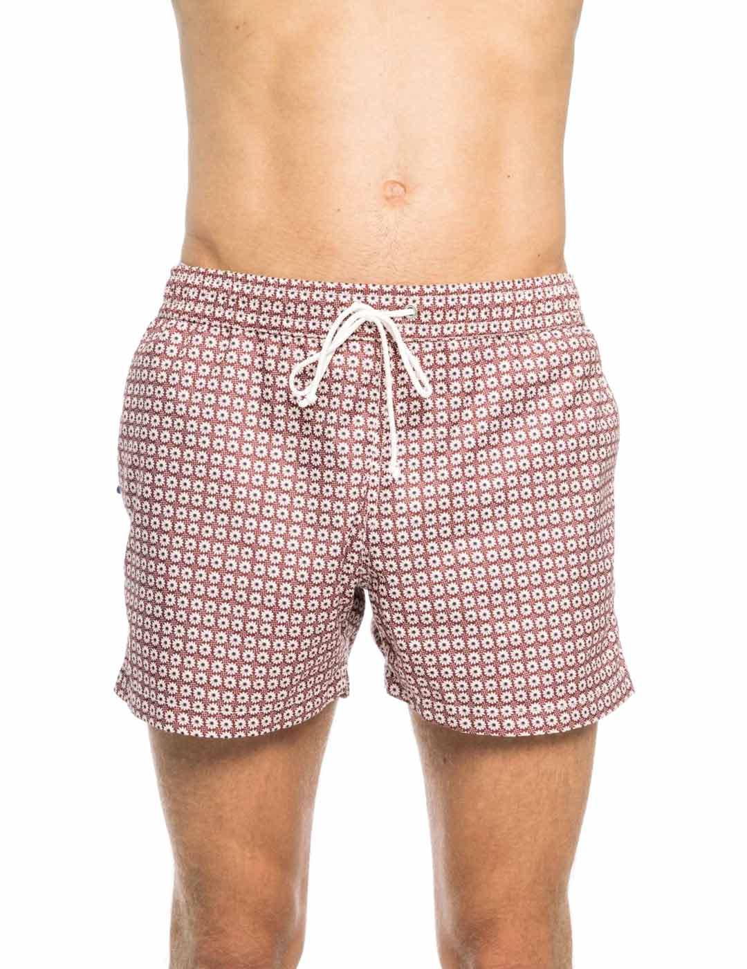 At.p.co Bathing Suit Bañador Hombre Flores Rojo