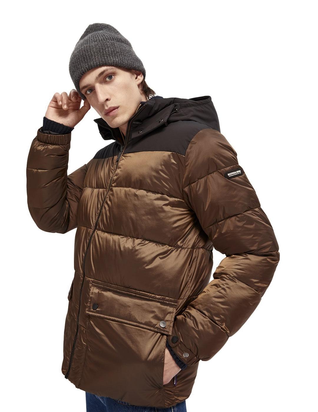 Scotch Soda Chaqueta Acolchada Primaloft Marrón