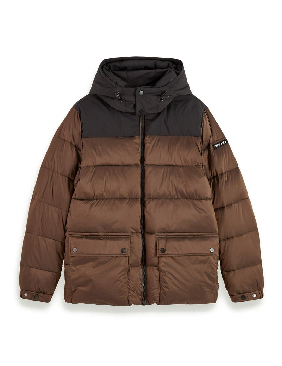 Scotch Soda Chaqueta Acolchada Primaloft Marrón