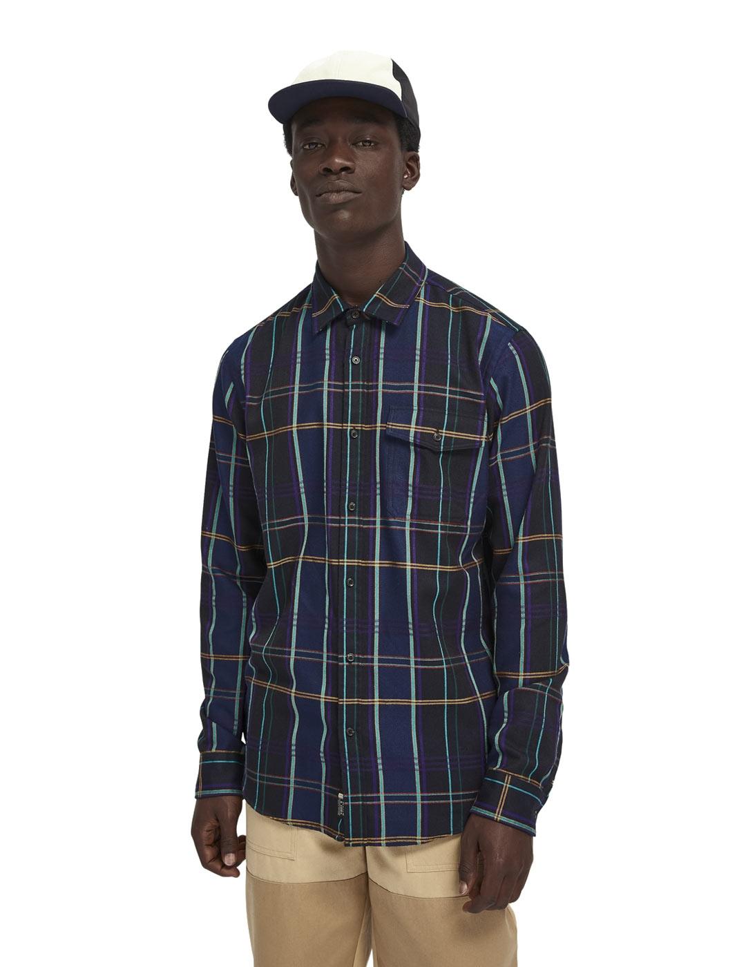 Scotch Soda Camisa Cuadros Hombre Azul