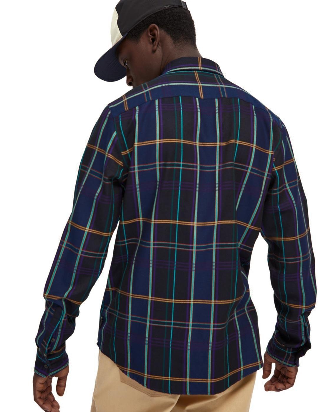 Scotch Soda Camisa Cuadros Hombre Azul