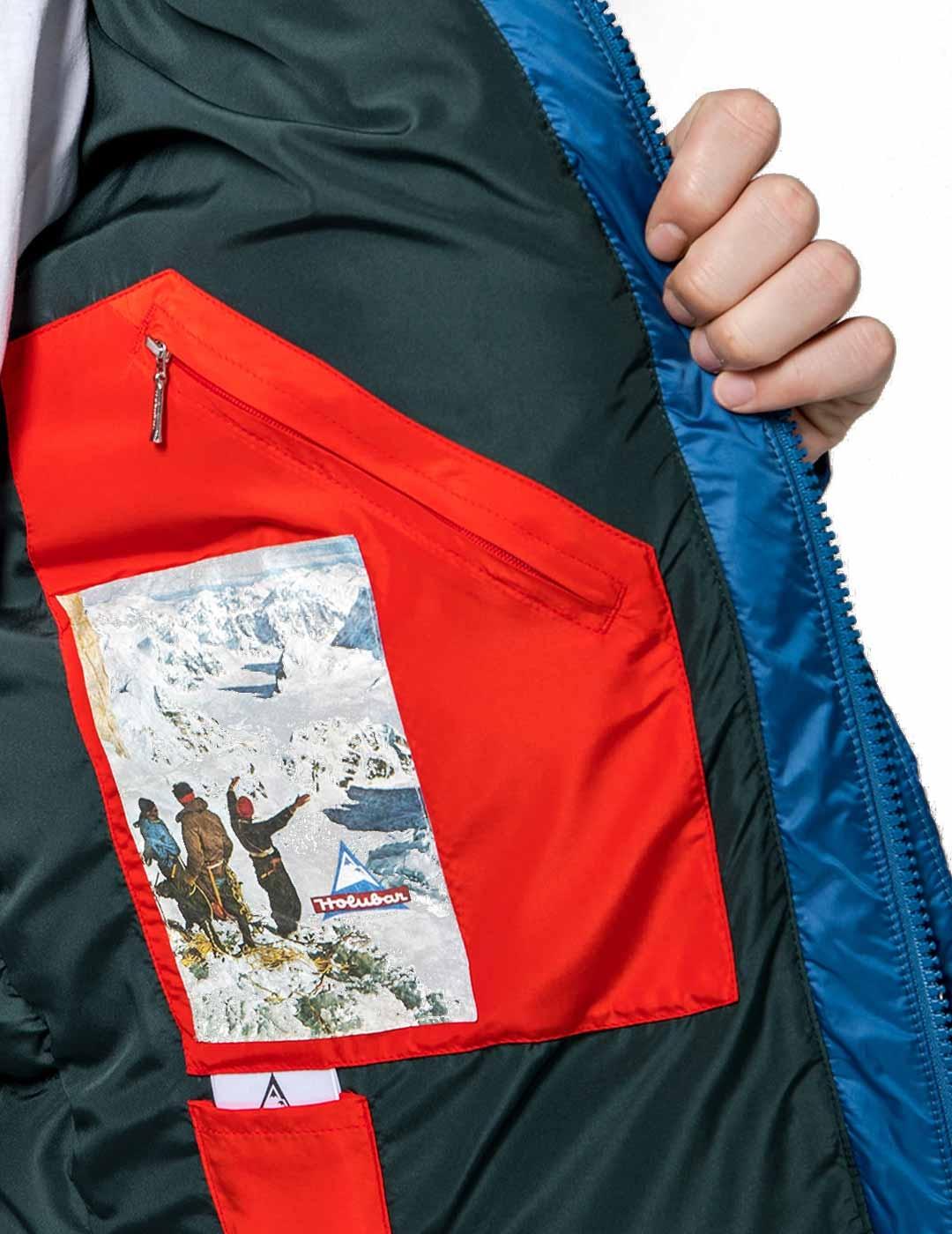 Holubar Chaqueta Mustang Jacket bu15 Hombre Plumas Azul