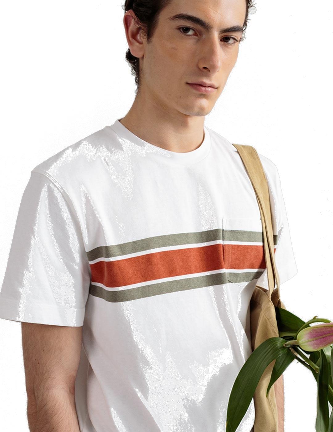 Edmmond Studios Adult Stripes Camiseta Hombre Rayas Pecho