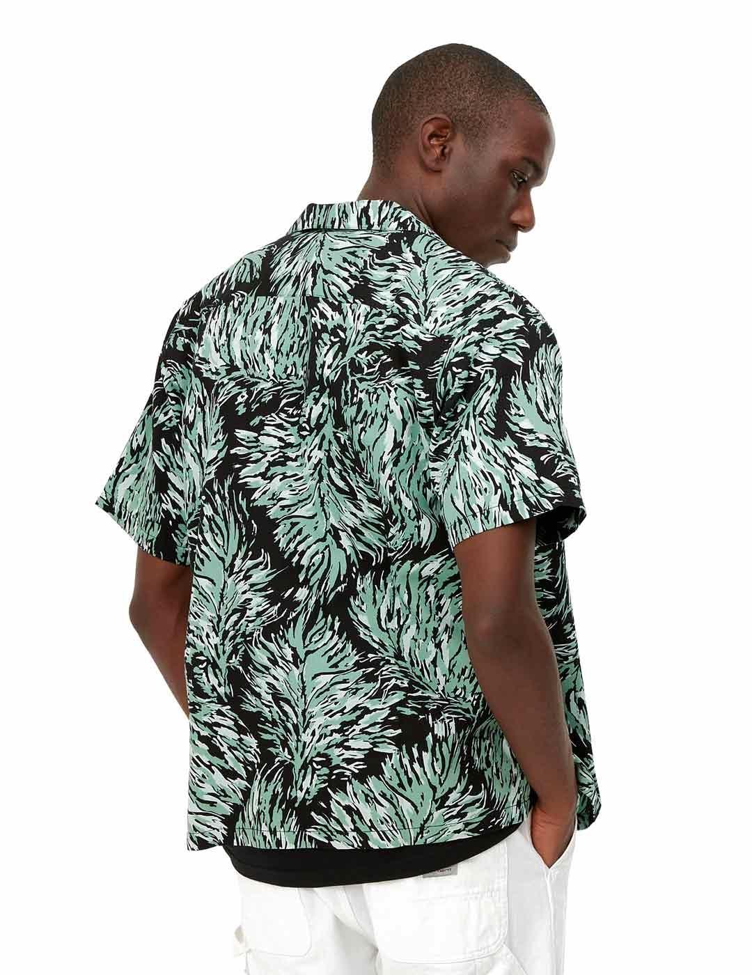 Carhartt Hinterland Shirt Camisa Hombre Estampado Verde