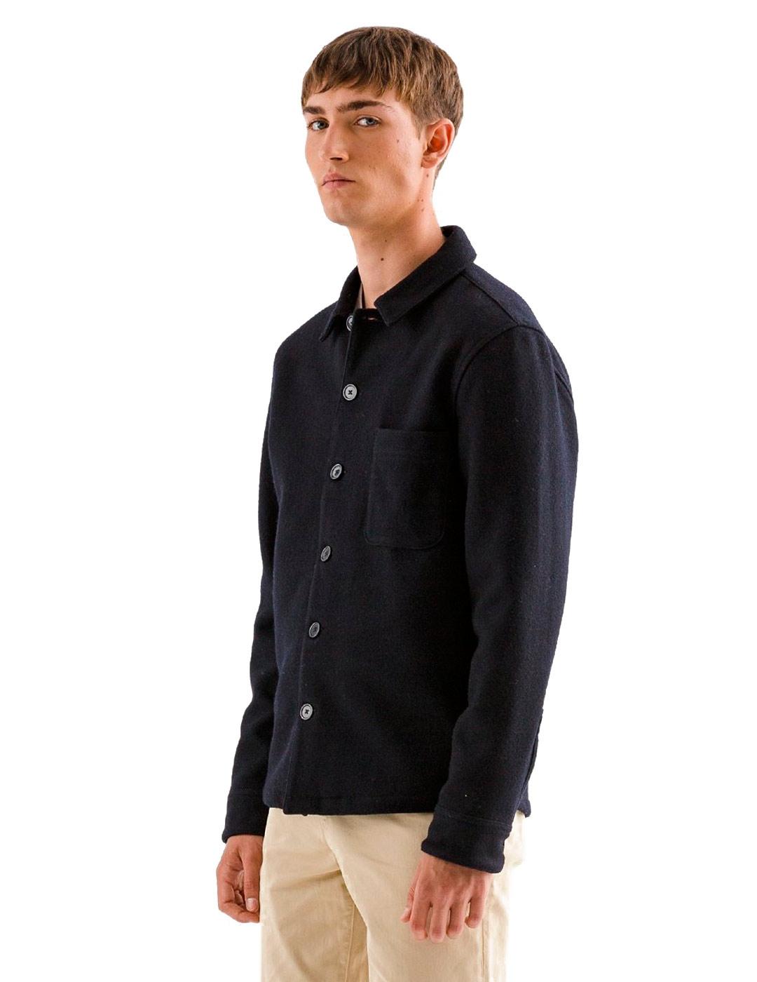 Edmmond Studios Pocket Jacket Felt Chaqueta Hombre Marino