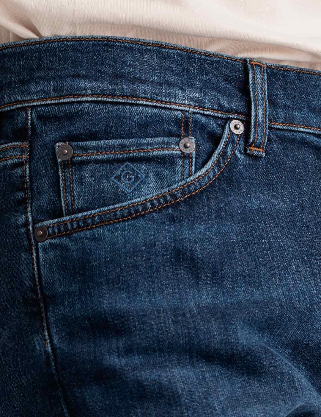 Gant Vaquero Hayes Hombre Azul Lavado