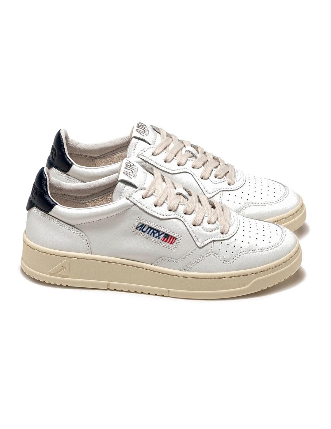Autry Medalist Low AULM LL12 Zapatillas Hombre Blanca/Marino