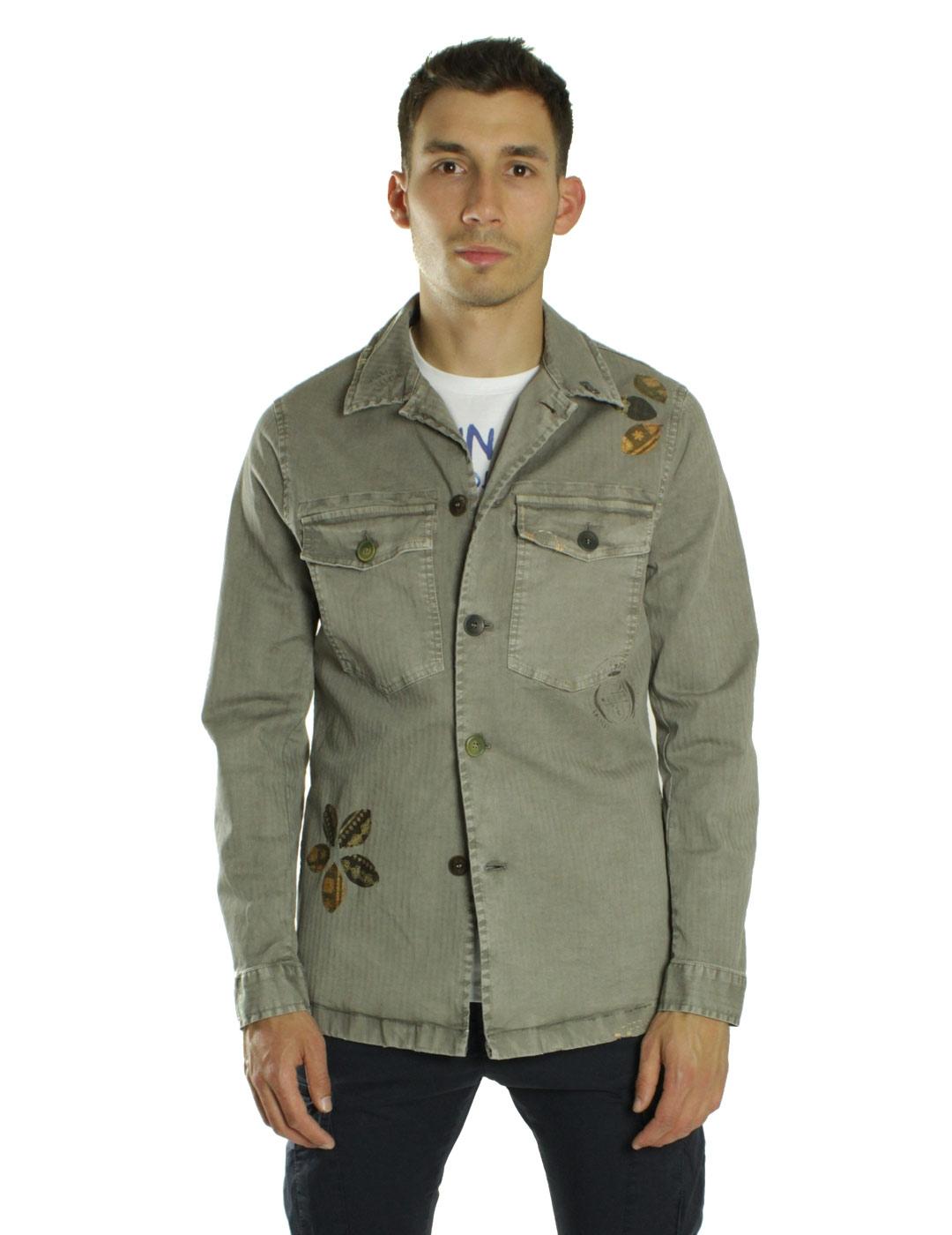 Bob Sobrecamisa Hombre Apliques Marrón