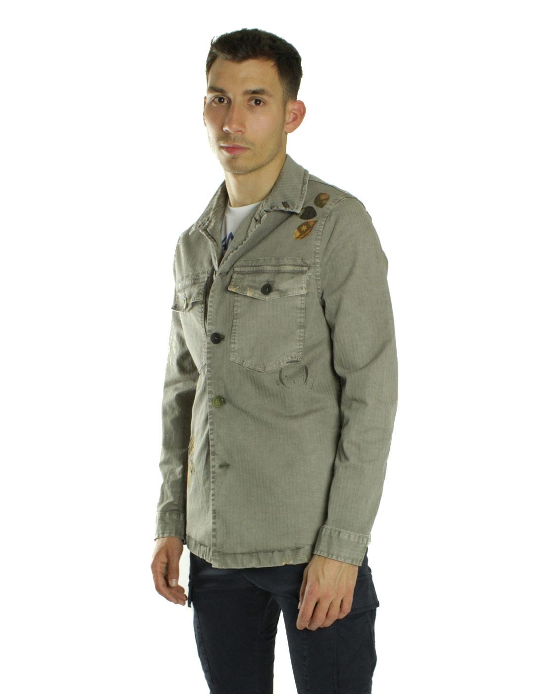 Bob Sobrecamisa Hombre Apliques Marrón